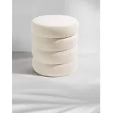 Blumtal Sitzhocker mit Stauraum Bouclé 42 x 47 x 42 cm Beige