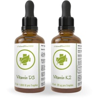 Vitamin D3 50 ml + Vitamin K2 50 ml - Ohne den Einsatz von künstlichen Chemikalien und Zusatzstoffen