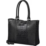 Burkely Cool Colbie Workbag 13.3" Schwarze Leder Damen Laptoptasche - M