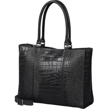 Burkely Cool Colbie Workbag 13.3" Schwarze Leder Damen Laptoptasche - M
