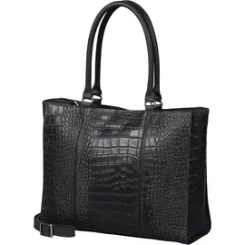 Burkely Cool Colbie Workbag 13.3" Schwarze Leder Damen Laptoptasche - M
