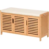ad.con Schuhbank 50 x 90 x 35 cm gepolstert / beige