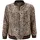 aniston plus ANISTON PLUS, Damen, Gr. 54, bunt (beige, schwarz, braun), Crêpe, Obermaterial: 100% Polyester. Futter: 100% Polyester, hüftlang, Rippbündchen kontrastfarben, Jacken Blouson, Mit Leodruck