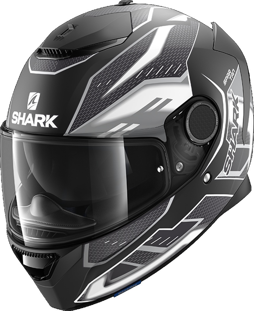 Shark Spartan Antheon Helm, zwart-wit, XS Voorman