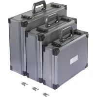 TOOLCRAFT Universal Werkzeug-Pilotenkoffer unbestückt 3-teilig grau 44,5 x 36