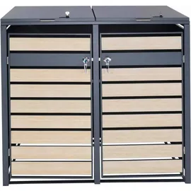 MCW Mülltonnenverkleidung J81 117 x 142 x 98 cm braun