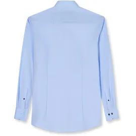 Olymp Businesshemd OLYMP "OLYMP Luxor, modern fit, New Kent mit extra langem Arm", Herren, Gr. 40, Normaler Arm, bleu, 100% Baumwolle, Hemden