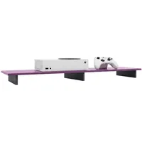 Vladon Game TV-Aufsatz 138,5 x 9,5 x 34,5 cm Weiß matt/Brombeer Hochglanz