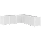 vidaXL Pflanzkübel Weiß 160x160x53 cm PP