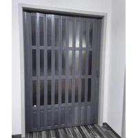 YLLFFLL Grau Innentüren Falttüren Als Raumteiler, 87 cm 70 80 90 100 110 120 130 150 160 cm Breite, Kunststoff PVC Falttür Falttüre Schiebetür Nischentür Zuschneidbar(87x203cm/34.3x79.9in)