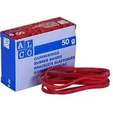 Alco Gummibänder, rot, 100 x 5 mm, 50 g