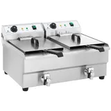 Royal Catering Fritteuse RCEF 16DH-1, 6400 W silberfarben