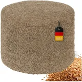 OMNANA® CushyTM Meditationskissen rund – Sitzkissen 10cm/15cm/20cm hoch – Bouclé Yogakissen mit Dinkelfüllung – Bodenkissen, Kissen für Meditation & Entspannung – Made in Germany