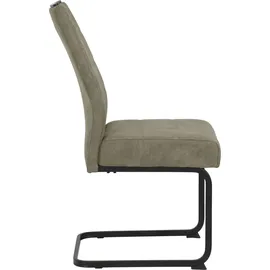 Hela Freischwinger »KERSTIN«, Vintage schlamm, schwarz, schwarz, B:49cm H:100cm T:61cm, Metall, Stoff, - LBH 49x61x100 cm