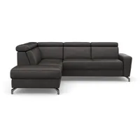sit&more Ecksofa Scarlett L-Form, inklusive Kopfteilverstellung, wahlweise mit Bettfunktion, Bettkasten grau