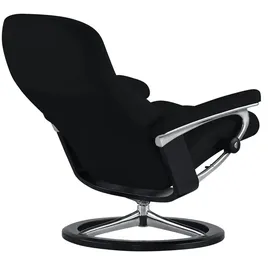 Stressless Relaxsessel Leder 78 x 97 x 70 cm Schwarz mit Hocker