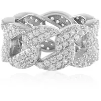 Cavill Silberring Cavill Silberring, 3,19 ct Zirkon, 925 Sterling, platinierte Eleganz (1-tlg) silberfarben|weiß 57