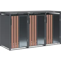 Westmann Status 3 Metall Mülltonnenbox 3er 3x240 L Anthrazit