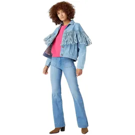 Wrangler Flare Jeans mit High Waist in Hellblau-W26 / L34