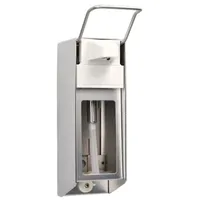 Papstar Medi-Inn Wandspender Aluminium, Kurzarmhebel, mit Verschlussblende, für 500