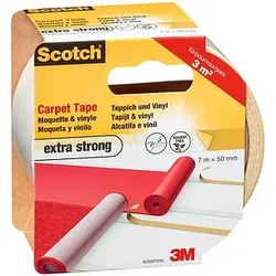 Scotch Teppichklebeband extra stark doppelseitiges Klebeband 50,0 mm x 7,0 m, 1 Rolle
