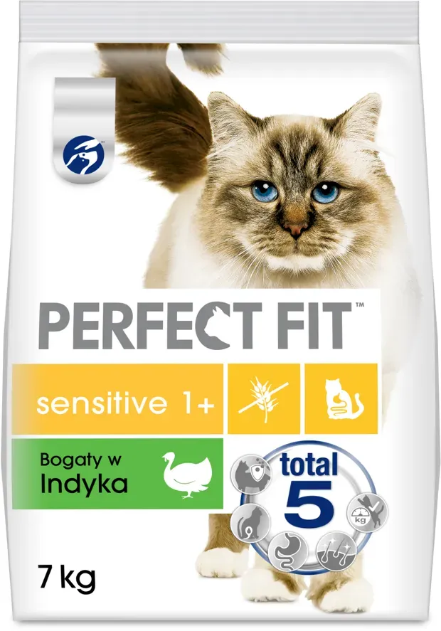 PERFECT FIT (Sensitive 1+) 7kg truthahnreiches Katzentrockenfutter für ausgewachsene Katzen (Rabatt für Stammkunden 3%)