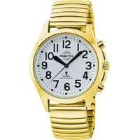 Master Time MTLA-10943-12Z Sprechende Damen-Funkuhr Goldfarben mit Zugband