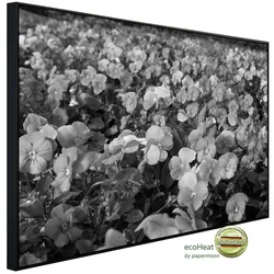 papermoon Infrarotheizung »EcoHeat - Blumen Schwarz + Weiss«, Matt-Effekt - bunt