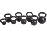 Sport-Thieme Gusseisen Kettlebell pulverbeschichtet | Hohe Langlebigkeit | Hochwertige Kugelhantel in 11 Gewichtsklassen: 4 kg - 32 kg | Schwarz | Markenqualität