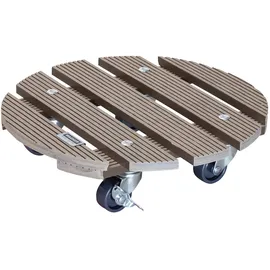 Wagner Pflanzenroller WPC Ø 29 x 7,5 cm taupe