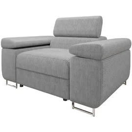 Mirjan24 Sessel Torezio Cord 134 x 90 x 102 cm Grau