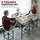 Homcom Bartisch Set Bartisch mit Barhocker-Set Esstisch für Esszimmer, Küche, Grau