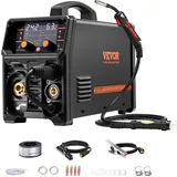 Vevor Pro MIG-Schweißgerät, 200 Ampere Pluse MIG-Welder, 5-in-1 Synergie-Schweißer MIG Pluse, gasloses MIG, Gas-MIG, MMA und Lift WIG, mit IGBT-Wechselrichtertechnologie und LCD-Bildschirmanzeige