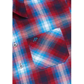 Maier Sports Mauro Kurzarmhemd Salsa/Blue Aster/Check 68