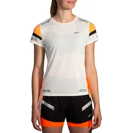Brooks Run Visible Short Sleeve 2.0 Damen Schwarz/Weiß L