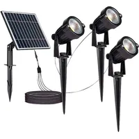 V-Tac Solar LED-Gartenleuchten-Set VT-11031, 3x 1,2 W, 3000 K,