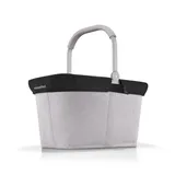 Reisenthel Set carrybag cord grey mit Cover black Stabiler Einkaufskorb mit praktischer Innentasche – Elegantes und wasserabweisendes Design