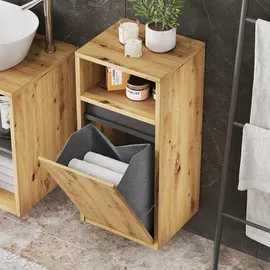 Vicco Badezimmerschrank, Viola mit Wäschkorb