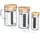 Arendo Messkrug Set 50, 125, 250 ml, Glas, luftdicht, mit Deckel