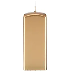 Kopschitz Kerzen Kerzen Quadratische Kerzen (Quader Kerzen) Gold, 150 x 60 x 60 mm, 4 Stück