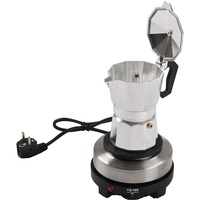 SOPERIT Espressokocher 150 ml Elektrisch Espressokocher mit separatem Boden für 3 Tassen Espressokocher Mokka Espresso Kocher Aluminium weiß