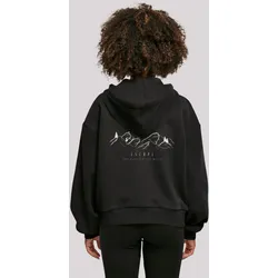 Kapuzenpullover F4NT4STIC "MOUNTAIN x F4NT4STIC", Damen, Gr. XXL, schwarz, Obermaterial: 100% Baumwolle, casual, oversize, Langarm, Pullover, Print
