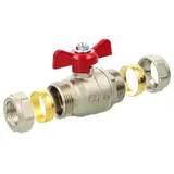 tecuro - Kugelhahn Mit Klemmringverschraubung Für Cu-rohr Ø 15 Mm Flügelgriff