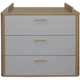 MYBABY Mäusbacher Wickelkommode Lilly Holzoptik Grau