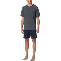 SCHIESSER Herren Schlafanzug kurz Rundhals - Nightwear Set, Nachtblau_182195,