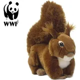 WWF Plüschtier Eichhörnchen (23cm, liegend) lebensecht Kuscheltier Stofftier - Braun