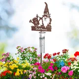 Regenmesser Garten Zwerg-Design, Dekorative Niederschlagsmesser H 100 cm
