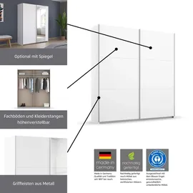 Rauch Schwebetürenschrank »Kleiderschrank Garderobe TOPSELLER AURELIO mit 3 Ausstattungsvarianten«, 3 verschiedene Ausstattungsvarianten Griffe aus Metall MADE IN GERMANY, grau