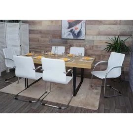 Proregal Konferenzstuhl Sammy Textil Weiß 6er Set