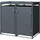 ML-Design Mülltonnenbox 2Er mit Pflanzdach 240L 132x80x124cm Anthrazit aus Stahl